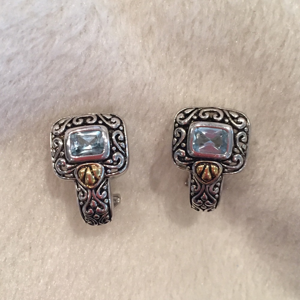 Sterling silver gemstone earrings